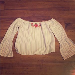 Floral off shoulder blouse
